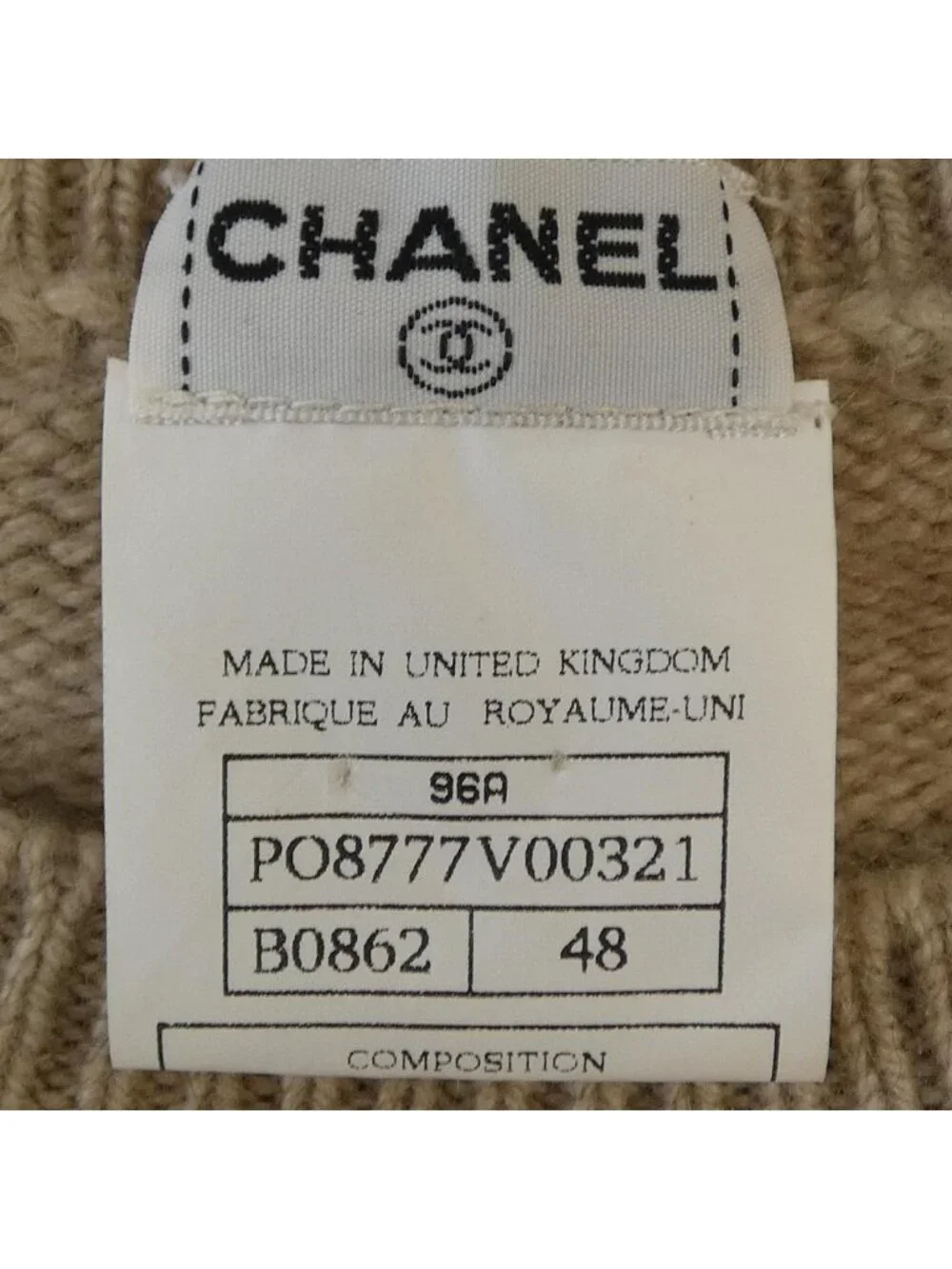 Chanel Knit Sweater Beige